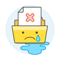 Folder Error Illustration from UX Colors Set