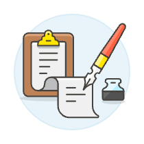Ink Writing Illustration from UX Colors Set
