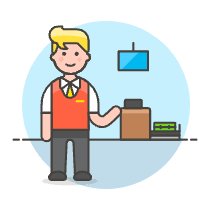 Counter Check In 1 Illustration from UX Colors Set