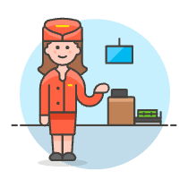 Counter Check In 2 Illustration from UX Colors Set