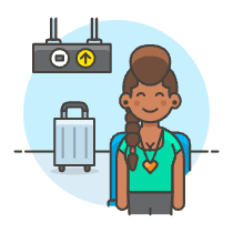 Air Passenger 3 Illustration from UX Colors Set