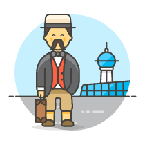 Airport Passenger 3 Illustration from UX Colors Set