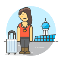 Airport Passenger 5 Illustration from UX Colors Set