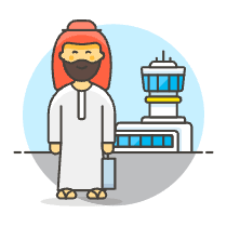 Airport Passenger 7 Illustration from UX Colors Set