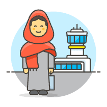 Airport Passenger 8 Illustration from UX Colors Set