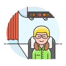 Passenger Seated 1 Illustration from UX Colors Set