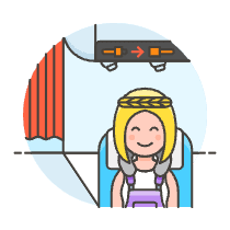 Passenger Seated 2 Illustration from UX Colors Set