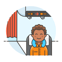 Passenger Seated 3 Illustration from UX Colors Set