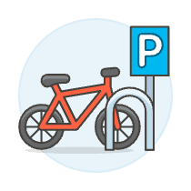 Bike Parking Illustration from UX Colors Set