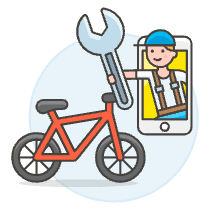 Bike Repair App 1 Illustration from UX Colors Set