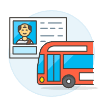 Bus License 2 Illustration from UX Colors Set