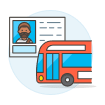 Bus License 3 Illustration from UX Colors Set
