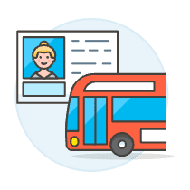 Bus License 4 Illustration from UX Colors Set