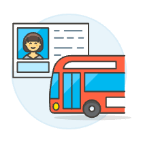 Bus License 5 Illustration from UX Colors Set
