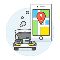 Car Damaged Location Illustration from UX Colors Set