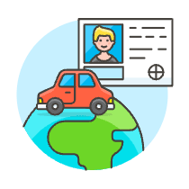 Global Driving License 1 Illustration from UX Colors Set