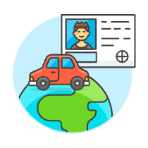 Global Driving License 2 Illustration from UX Colors Set