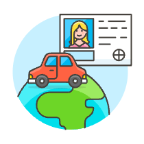 Global Driving License 4 Illustration from UX Colors Set