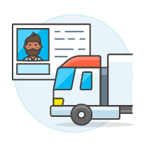 Truck License 3 Illustration from UX Colors Set