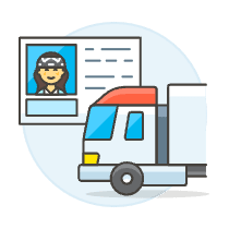 Truck License 5 Illustration from UX Colors Set