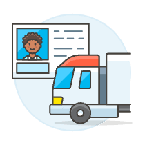 Truck License 6 Illustration from UX Colors Set