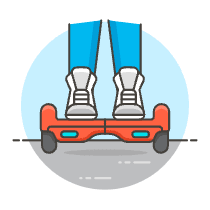 Hoverboard Illustration from UX Colors Set