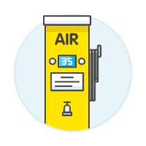 Car Air Pump Illustration from UX Colors Set