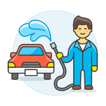 Car Cleaning Service 2 Illustration from UX Colors Set