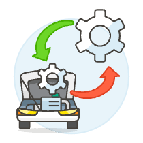Car Gear Changing Illustration from UX Colors Set