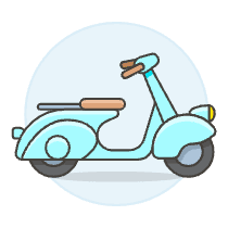 Blue Scooter Illustration from UX Colors Set