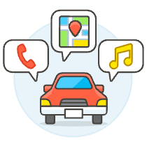 Smart Car Control Illustration from UX Colors Set