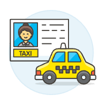 Taxi License 5 Illustration from UX Colors Set