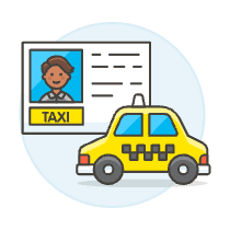 Taxi License 6 Illustration from UX Colors Set