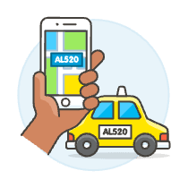 Taxi Matching 3 Illustration from UX Colors Set