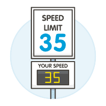 Speed Limit Sign Illustration from UX Colors Set
