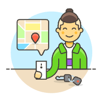 Driver App 3 Illustration from UX Colors Set