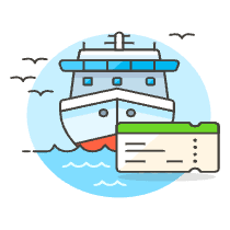Ferry Ticket Illustration from UX Colors Set