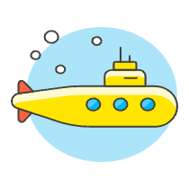Submarine Illustration from UX Colors Set