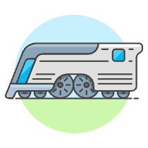 Future Train Illustration from UX Colors Set