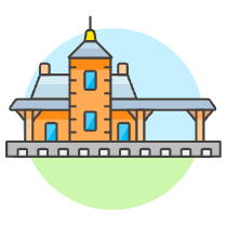 Railway Station 1 Illustration from UX Colors Set