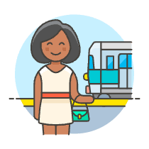 Train Passenger 1 Illustration from UX Colors Set