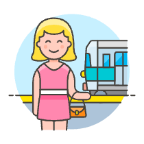 Train Passenger 2 Illustration from UX Colors Set