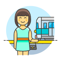 Train Passenger 3 Illustration from UX Colors Set