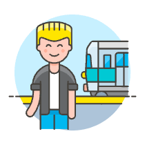 Train Passenger 4 Illustration from UX Colors Set