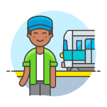Train Passenger 5 Illustration from UX Colors Set