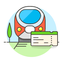 Train Ticket Illustration from UX Colors Set