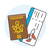 Flight Ticket Illustration from UX Colors Set