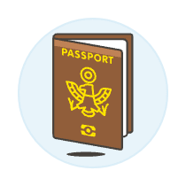 Open Passport Illustration from UX Colors Set