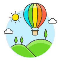 Bolloon Travel Illustration from UX Colors Set