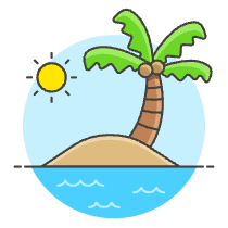 Island Illustration from UX Colors Set